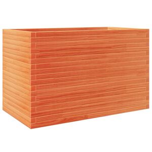 vidaXL viaszbarna t&ouml;m&ouml;r fenyőfa kerti vir&aacute;gl&aacute;da 110 x 60 x 68,5 cm
