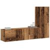 vidaXL falra szerelhető TV szekrények 3 db régi fa szerelt fa