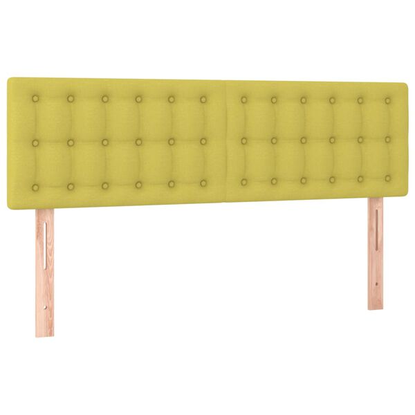 vidaXL z&ouml;ld sz&ouml;vet LED-es fejt&aacute;mla 144x5x78/88 cm