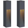 vidaXL Napelemes LED &Uacute;tjelző L&aacute;mpa 2 db Meleg feh&eacute;r 18 x 18 x 80 cm