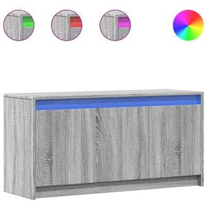 vidaXL sz&uuml;rke sonoma sz&iacute;nű szerelt fa LED-es TV-szekr&eacute;ny 100x34x50 cm