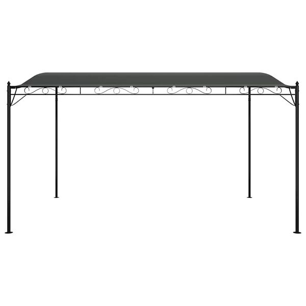 vidaXL antracitsz&uuml;rke sz&ouml;vet &eacute;s ac&eacute;l pavilon 4 x 3 m 180 g/m&sup2;