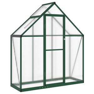 vidaXL z&ouml;ld alum&iacute;nium melegh&aacute;z alapv&aacute;zzal 169 x 58 x 195 cm