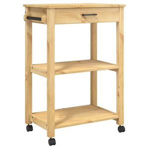 vidaXL MONZA m&eacute;hviasz t&ouml;m&ouml;r fenyőfa konyhai kocsi 60 x 40 x 88,5 cm