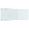 vidaXL Konyhai splashback Fehér 100 x 40 cm edzett üveg