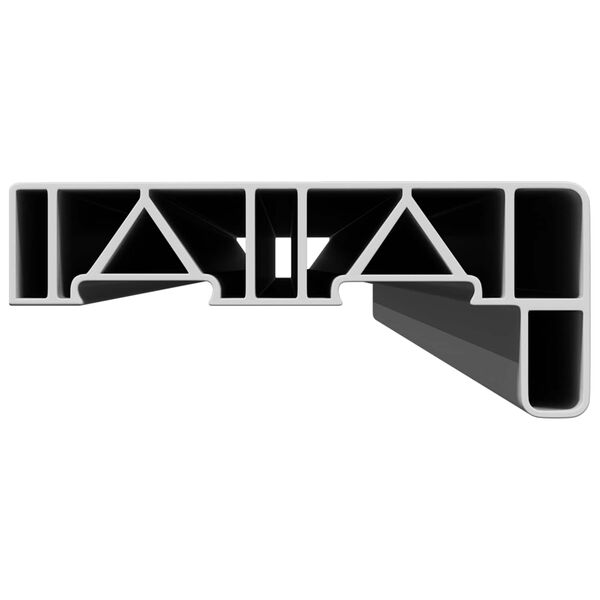 vidaXL Ablakp&aacute;rk&aacute;ny Feh&eacute;r 120 x 15 x 4,5 cm PVC