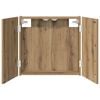 vidaXL Darts szekr&eacute;ny K&eacute;zműves T&ouml;lgy 56 x 12 x 53,5 cm Szerelt Fa