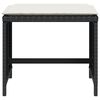 vidaXL 4 db fekete polyrattan kerti szék párnával 41 x 41 x 36 cm