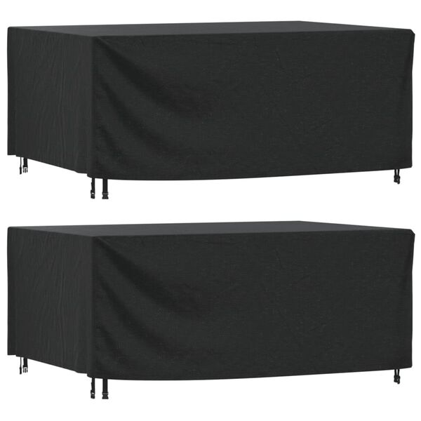 vidaXL 2 db fekete 420D v&iacute;z&aacute;ll&oacute; kerti b&uacute;tor huzat 225 x 143 x 90 cm