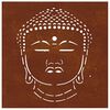 vidaXL Buddha fej mint&aacute;s corten ac&eacute;l kerti fald&iacute;sz 55 x 55 cm