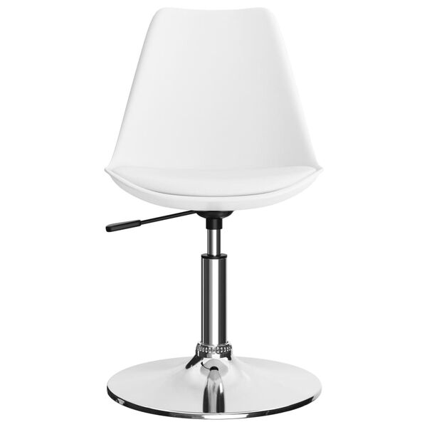 vidaXL 2 db fehér forgó műbőr étkezőszék