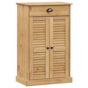 vidaXL VIGO t&ouml;m&ouml;r fenyőfa cipőszekr&eacute;ny 60x35x96 cm