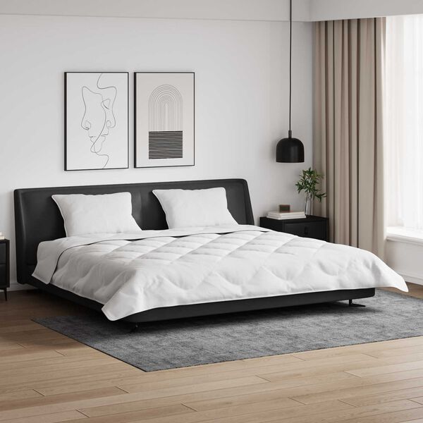 vidaXL Téli takaró párnával 3 pcs Fehér Mikroszál