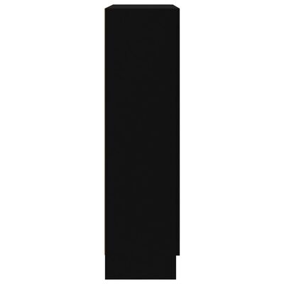 vidaXL fekete forgácslap vitrinszekrény 82,5 x 30,5 x 115 cm