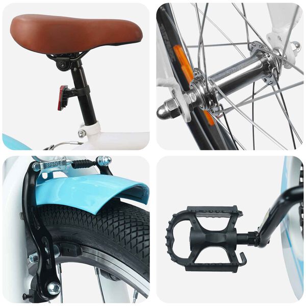 vidaXL Gyerek Bicikli 18 H&uuml;velyk 5-7 &eacute;ves korig Vil&aacute;gosk&eacute;k