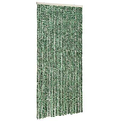 vidaXL zöld és fehér zsenília rovarfüggöny 100 x 220 cm