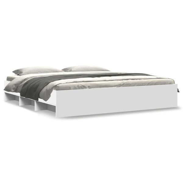 vidaXL feh&eacute;r szerelt fa &aacute;gykeret 200 x 200 cm