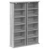 vidaXL CD szekr&eacute;ny 2 db Sz&uuml;rke Sonoma 60 x 17 x 92 cm Szerelt Fa