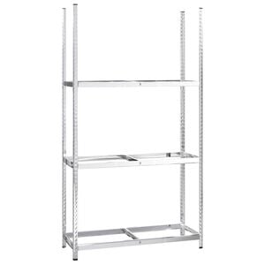 vidaXL ez&uuml;stsz&iacute;nű 3-r&eacute;tegű ac&eacute;l gumiabroncstart&oacute; 110x40x200 cm