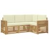 vidaXL &Uuml;lőgarnit&uacute;r&aacute;k 4 pcs Feh&eacute;r &eacute;s Kr&eacute;m sz&iacute;nű 191 x 132,5 x 73 cm