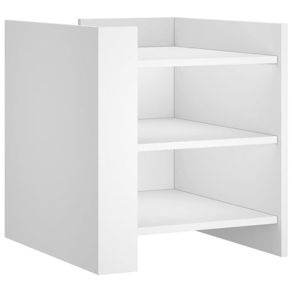 vidaXL feh&eacute;r szerelt fa &eacute;jjeliszekr&eacute;ny 45 x 50 x 50 cm