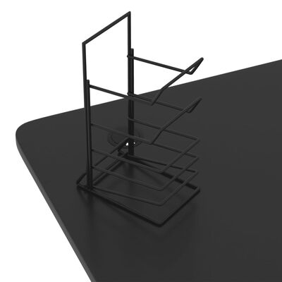 vidaXL fekete-piros Y-lábú gamer asztal 110 x 60 x 75 cm