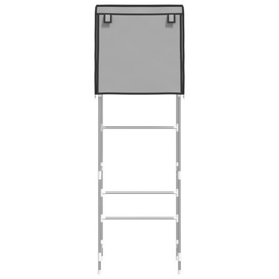 vidaXL 2 szintes szürke vas WC feletti tárolóállvány 56x30x170 cm