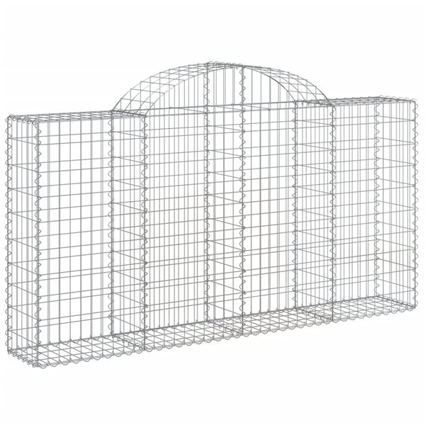 vidaXL 25 db íves horganyzott vas gabion kosár 200x30x100/120 cm