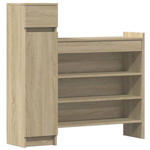 vidaXL sonoma t&ouml;lgy sz&iacute;nű szerelt fa cipőszekr&eacute;ny 100,5 x 28 x 100 cm
