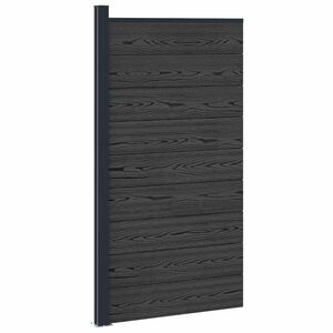 vidaXL Ker&iacute;t&eacute;selem 95 x 186 cm WPC &eacute;s Alum&iacute;nium Fekete