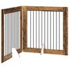 vidaXL &Ouml;sszecsukhat&oacute; kutyaker&iacute;t&eacute;s &aacute;llv&aacute;nyokkal 2 pcs Antik Fa 200,5 cm