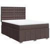 vidaXL s&ouml;t&eacute;tbarna sz&ouml;vet rug&oacute;s &aacute;gy matraccal 140 x 200 cm