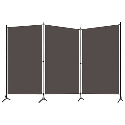 vidaXL antracitszürke 3 paneles paraván 260 x 180 cm