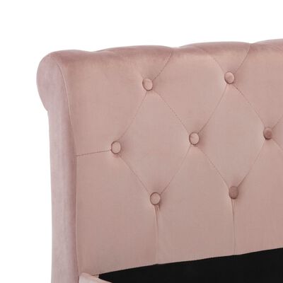 vidaXL rózsaszín bársony ágykeret 200 x 200 cm