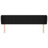 vidaXL fekete sz&ouml;vet fejt&aacute;mla sz&aacute;rnyakkal 203x23x78/88 cm