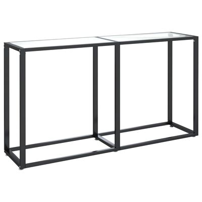 vidaXL átlátszó edzett üveg tálalóasztal 140 x 35 x 75,5 cm