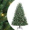 vidaXL Műanyag Hajtogat&oacute;s Kar&aacute;csonyfa Z&ouml;ld 240 cm PVC &eacute;s f&eacute;m