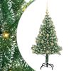 vidaXL Mű kar&aacute;csonyi fa h&oacute;val bor&iacute;tva LED f&eacute;nyekkel 150 LED-del 120 cm