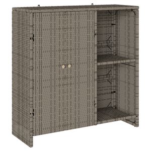 vidaXL T&aacute;rol&oacute;szekr&eacute;ny polcokkal Sz&uuml;rke 100 x 36 x 102 cm Rattan
