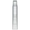 vidaXL 6 db íves horganyzott vas gabion kosár 400x30x140/160 cm