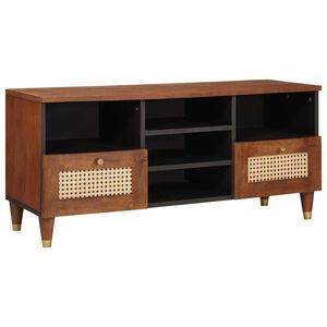 vidaXL TV szekr&eacute;ny fi&oacute;kkal Barna 100 x 33,5 x 46 cm T&ouml;m&ouml;r Mang&oacute;f&aacute;t