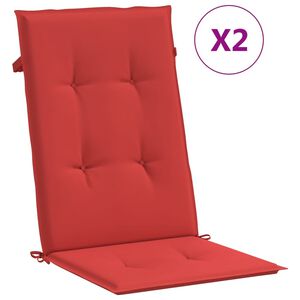 vidaXL 2 db piros sz&ouml;vet kerti magas h&aacute;tt&aacute;ml&aacute;j&uacute; sz&eacute;kp&aacute;rna 120x50x3 cm