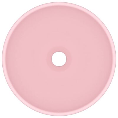 vidaXL kerek matt rózsaszín kerámia luxus mosdókagyló 32,5 x 14 cm