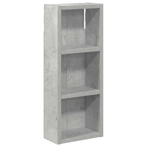 vidaXL F&uuml;rdőszobai faliszekr&eacute;ny polcokkal Beton Sz&uuml;rke 20 x 10 x 50 cm