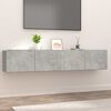 vidaXL 2 db betonsz&uuml;rke szerelt fa TV-szekr&eacute;ny 80 x 30 x 30 cm