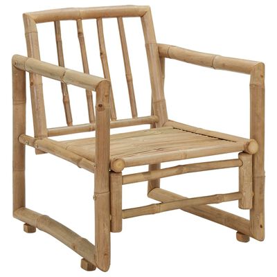 vidaL 2 db bambusz kerti szék párnákkal