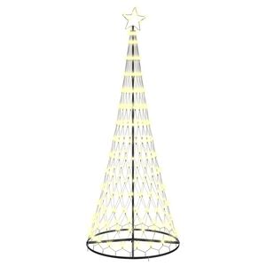 vidaXL LED Kar&aacute;csonyi Fenyő Meleg feh&eacute;r 250 cm F&eacute;m