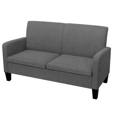 vidaXL sötétszürke 2 személyes kanapé 135 x 65 x 76 cm