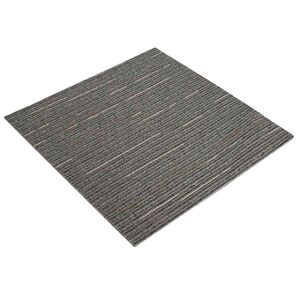 vidaXL Szőnyegcsempe Cs&iacute;kozott S&ouml;t&eacute;tbarna 50 x 50 cm 4 pcs