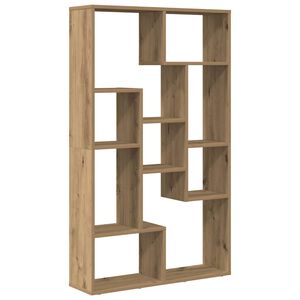vidaXL k&eacute;zműves t&ouml;lgy sz&iacute;nű szerelt fa k&ouml;nyvespolc 72 x 20 x 120,5 cm